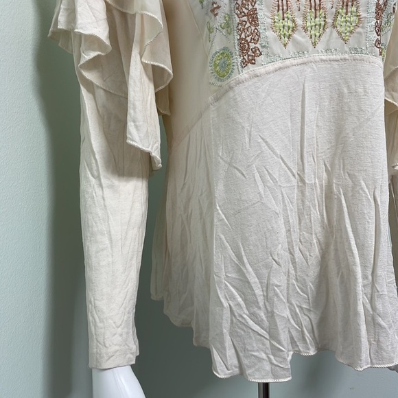 Free People La Cienega Embroidered Blouse Top - Picture 6 of 9